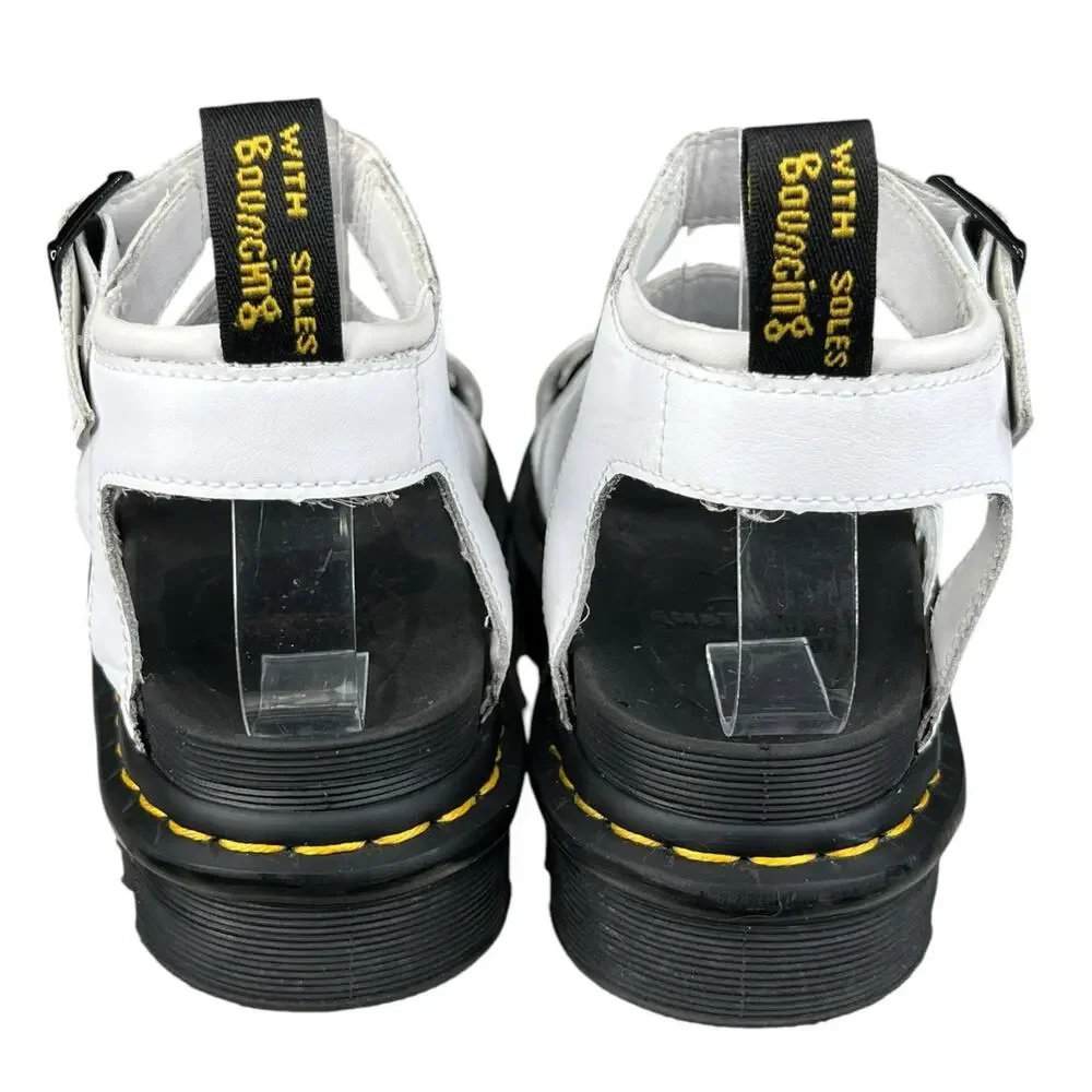 Dr. Martens Blaire White Leather Platform Sandal Size US 7 - Picture 8 of 10